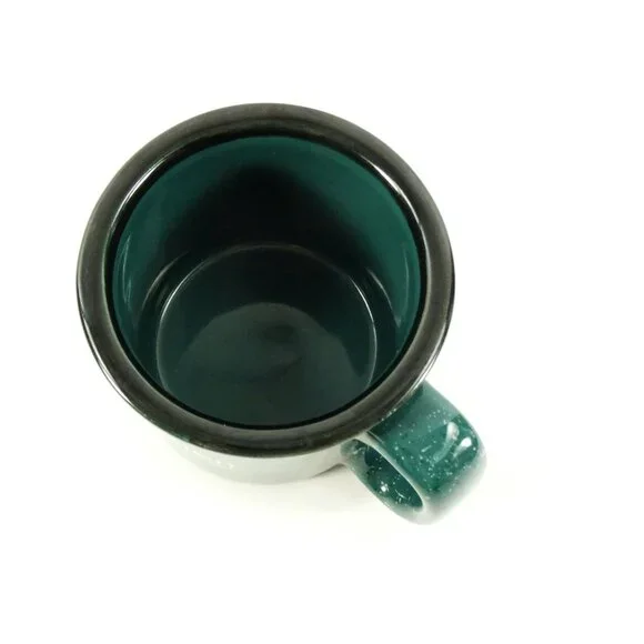 Kwantlen University College Coffee Mug Cup Green Speckled Thick Surrey BC - Picture 7 of 9